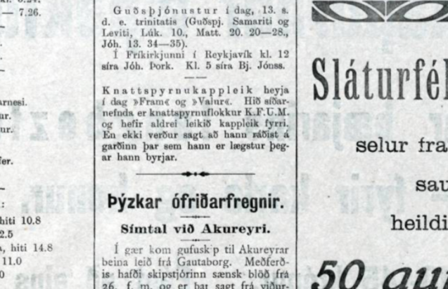 Fyrsti leikur Vals